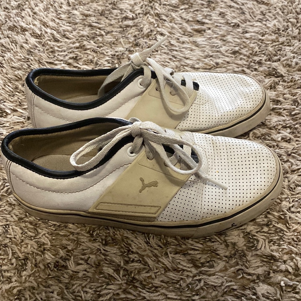 white Puma shoes